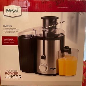 NIB Parini Power Juicer Extractor Stainless Steel